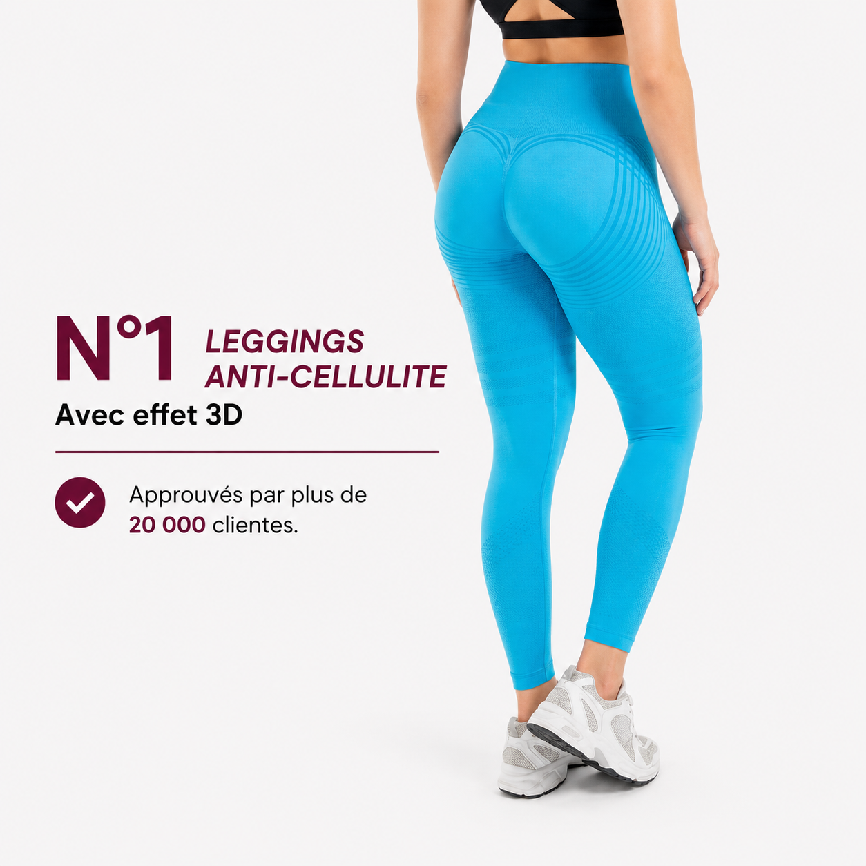 Legging gainant 3D – Effet push-up et anti-cellulite