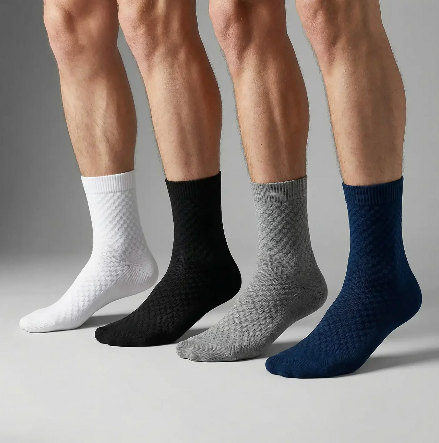 Chaussettes mi-hautes haut de gamme en fibre de bambou