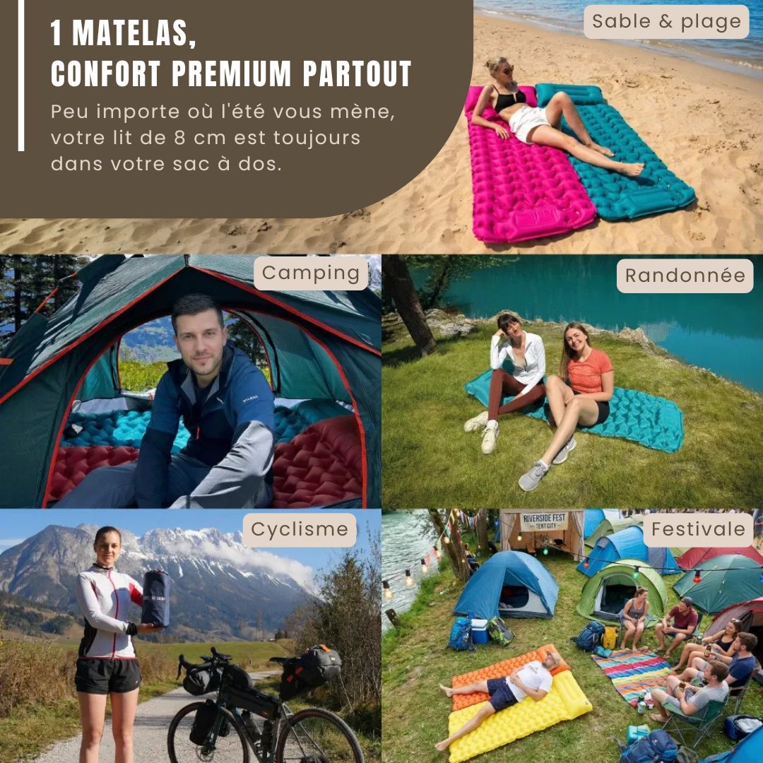 Matelas gonflable - Ultra léger et compact