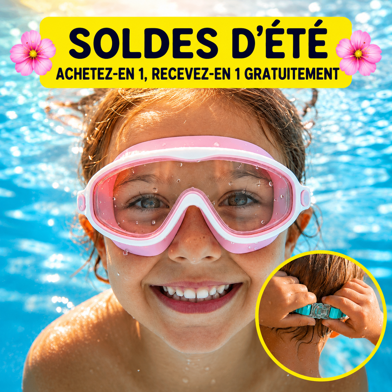 Lunettes de natation à clipser