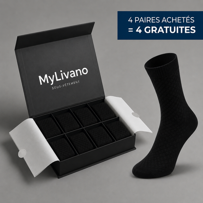Chaussettes mi-hautes haut de gamme en fibre de bambou
