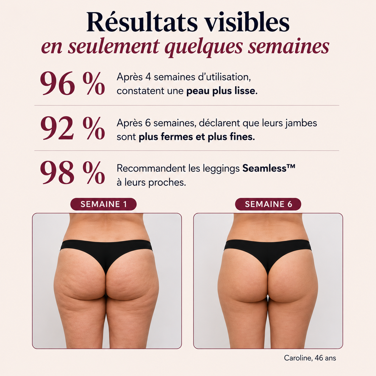 Legging gainant 3D – Effet push-up et anti-cellulite