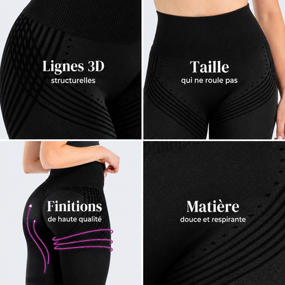 Legging gainant 3D – Effet push-up et anti-cellulite