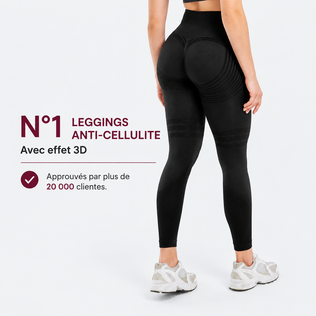Legging gainant 3D – Effet push-up et anti-cellulite