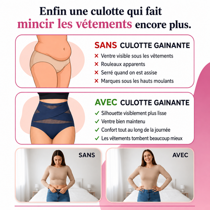 Culotte gainante taille haute — Effet ventre plat sans coutures