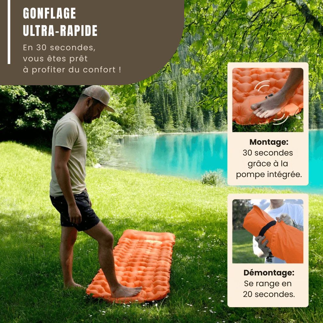 Matelas gonflable - Ultra léger et compact
