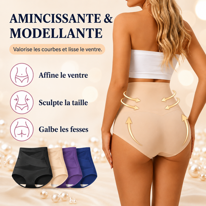 Culotte gainante taille haute — Effet ventre plat sans coutures