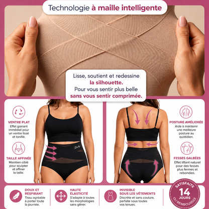 Culotte gainante taille haute — Effet ventre plat sans coutures