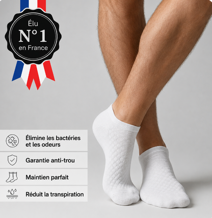 Chaussettes courtes haut de gamme en fibre de bambou