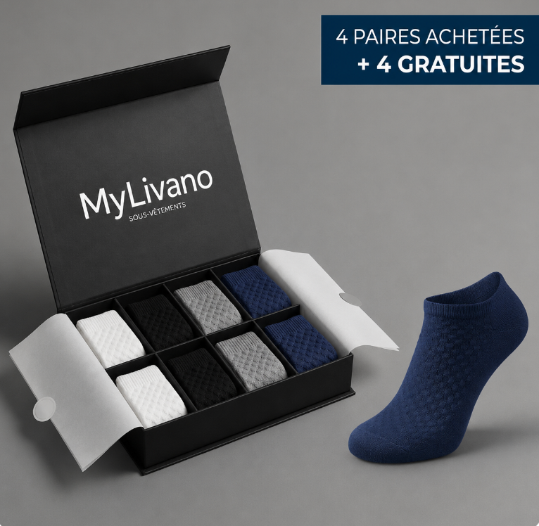 Chaussettes courtes haut de gamme en fibre de bambou