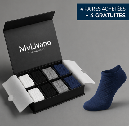 Chaussettes courtes haut de gamme en fibre de bambou