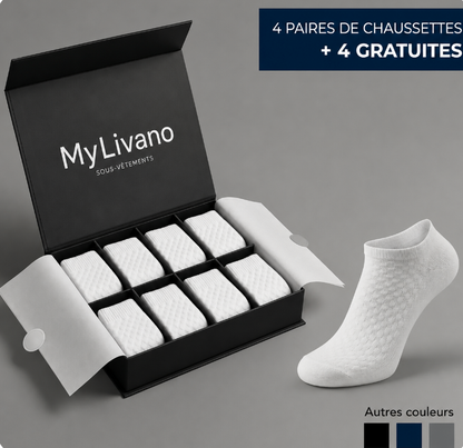 Chaussettes courtes haut de gamme en fibre de bambou