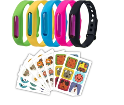 Kit familial (5 bracelets et 50 autocollants anti-moustiques)
