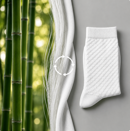 Chaussettes mi-hautes haut de gamme en fibre de bambou
