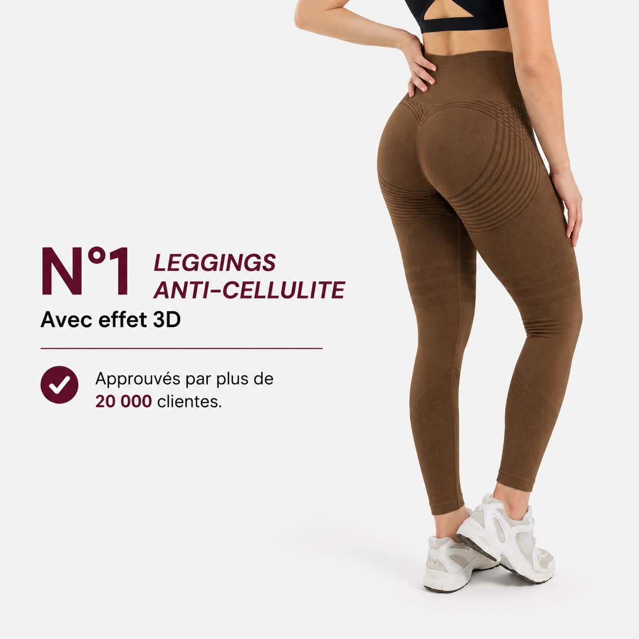 Legging gainant 3D – Effet push-up et anti-cellulite